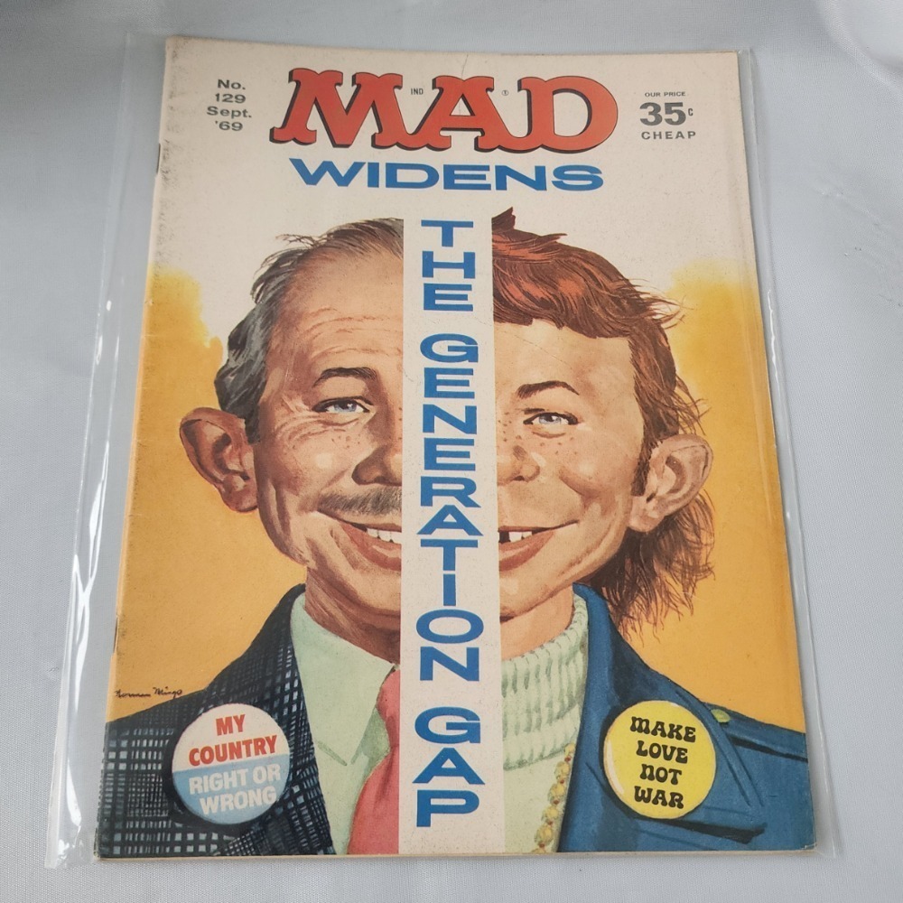 MAD Magazine #129 Sept '69 Generation Gap Vintage Collectible Humor‎ Comic Retro